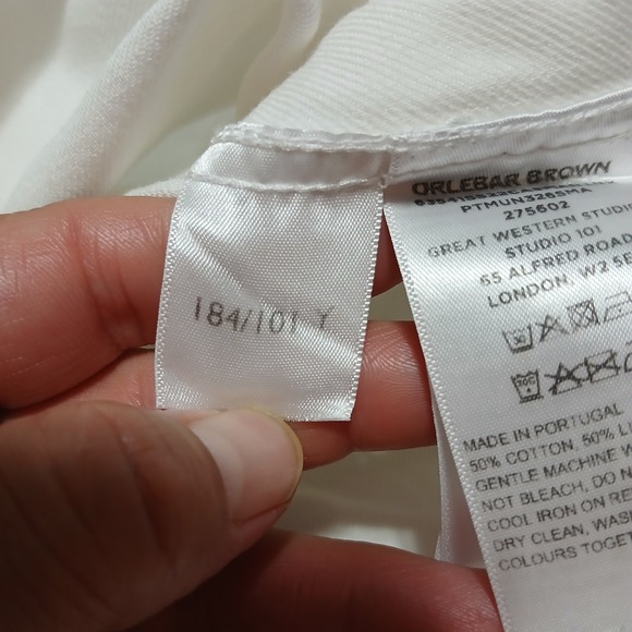 ORLEBAR BROWN Mens White Long Sleeve Button Up Shirt - Picture 8 of 11